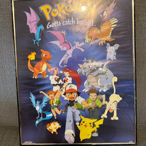 Vintage Pokémon Poster “Gotta Catch ’Em All!” Framed 20x16 – Scorpio Posters Off - Picture 8 of 10